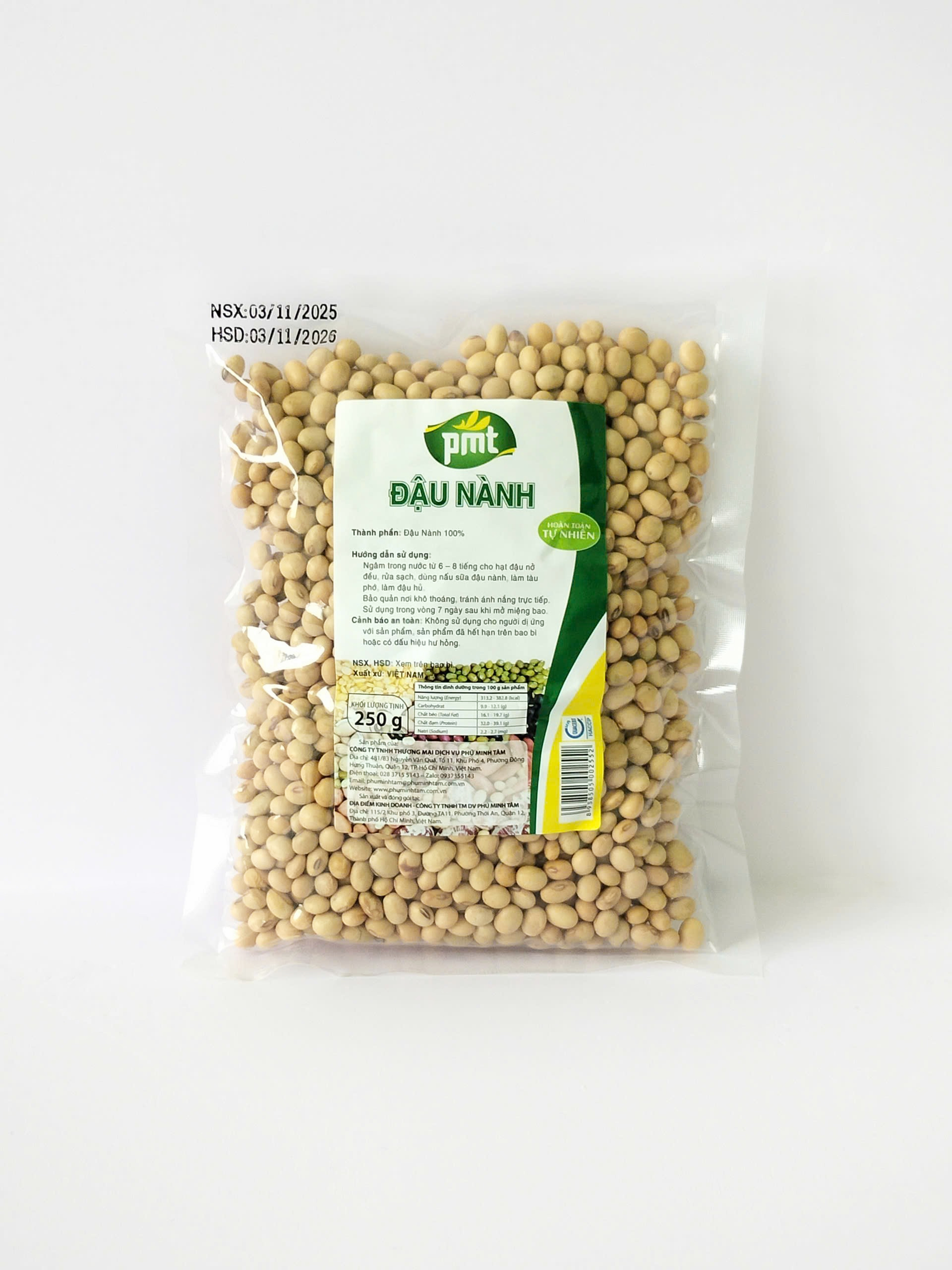 Đậu nành Phú Minh Tâm 250G Đậu nành Phú Minh Tâm 250G