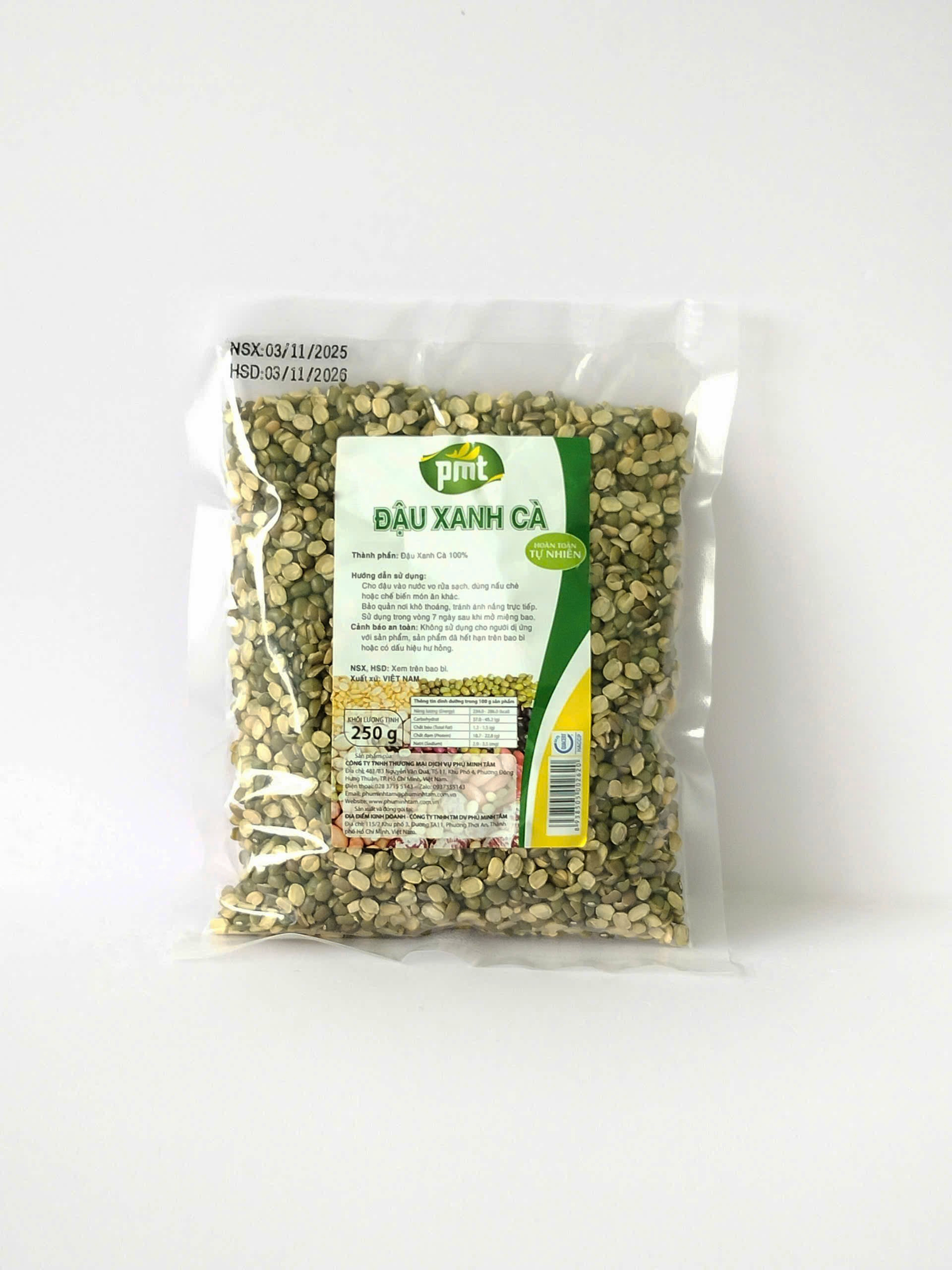 Đậu xanh cà Phú Minh Tâm 250G Đậu xanh cà Phú Minh Tâm 250G