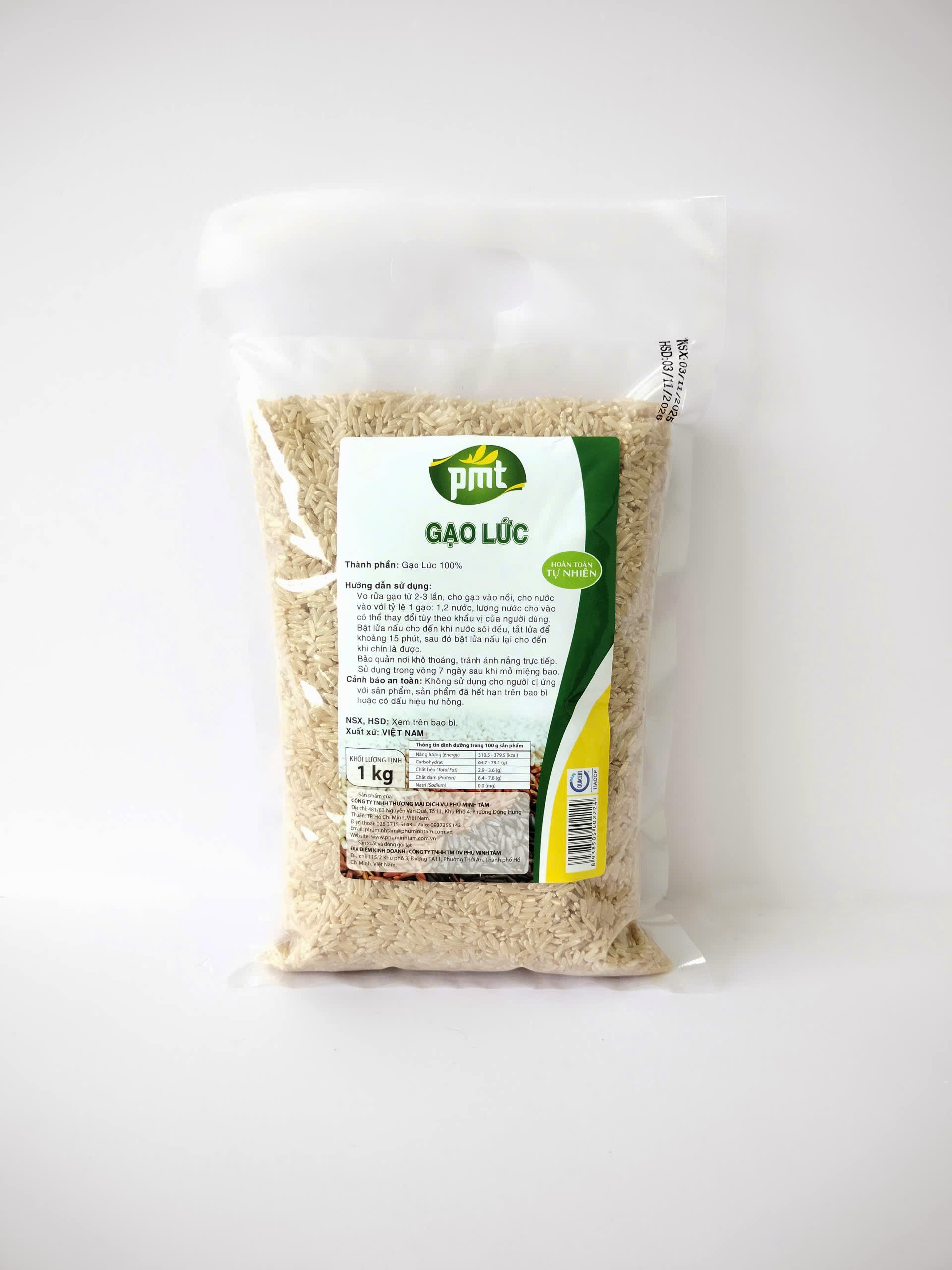 Gạo lứt Phú Minh Tâm 1kg Gạo lứt Phú Minh Tâm 1kg