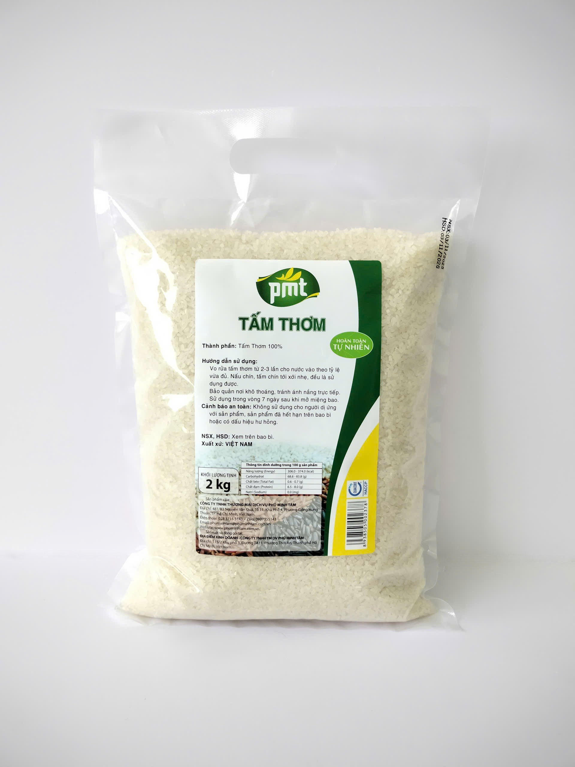 Gạo tấm thơm Phú Minh Tâm 2kg Gạo tấm thơm Phú Minh Tâm 2kg