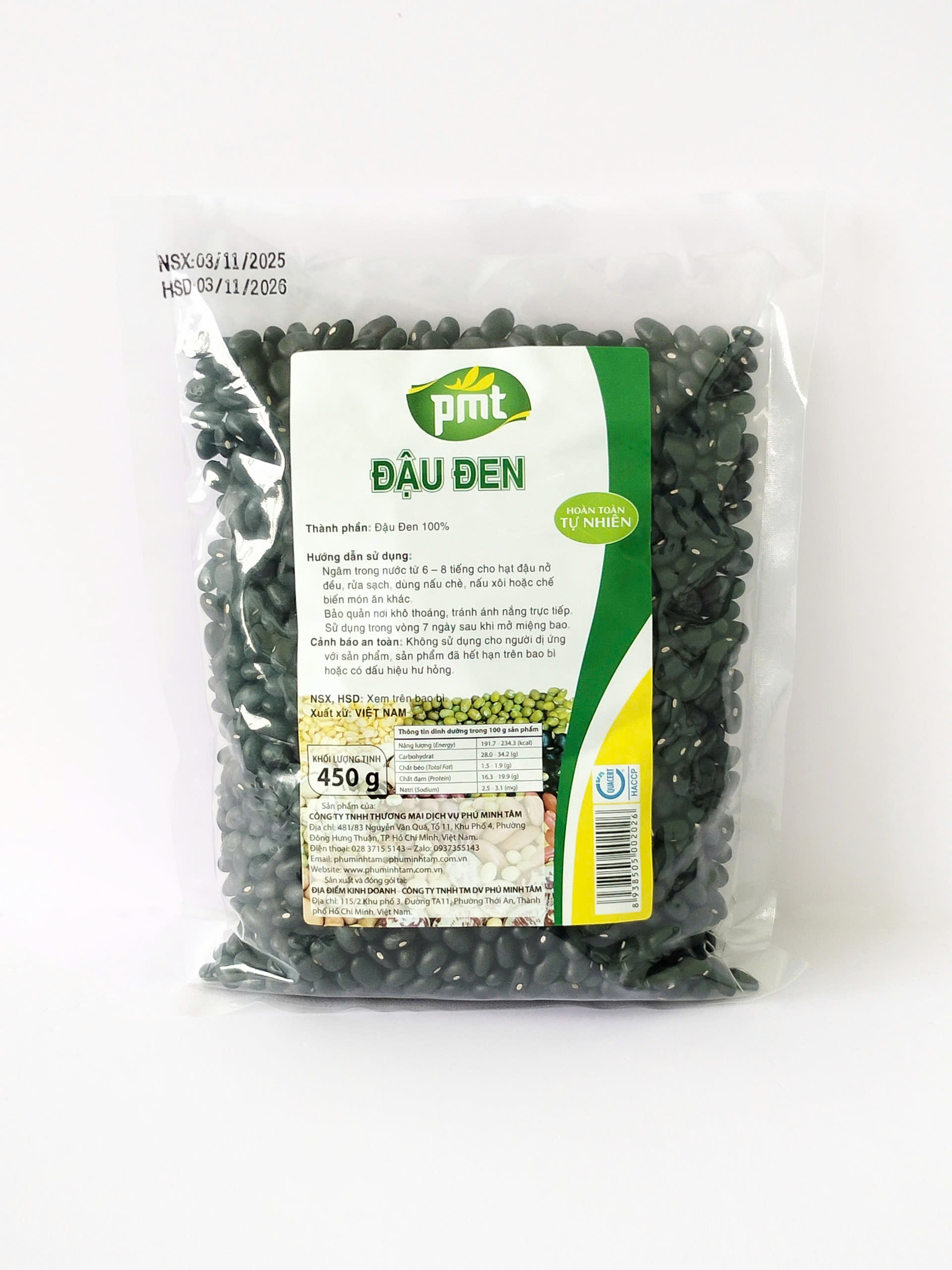 Đậu đen Phú Minh Tâm 450G Đậu đen Phú Minh Tâm 450G