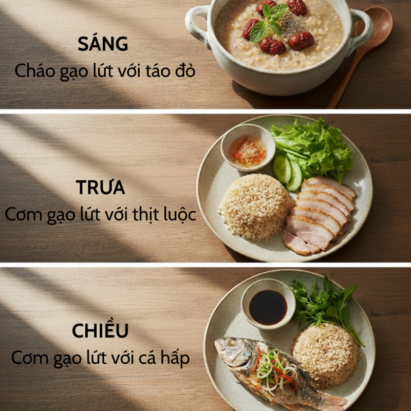 Thực đơn giảm mỡ bụng với gạo lứt Thực đơn giảm mỡ bụng với gạo lứt