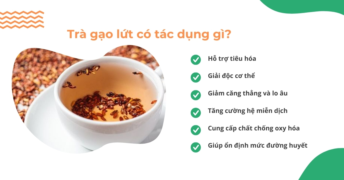 Tác dụng của trà gạo lứt
