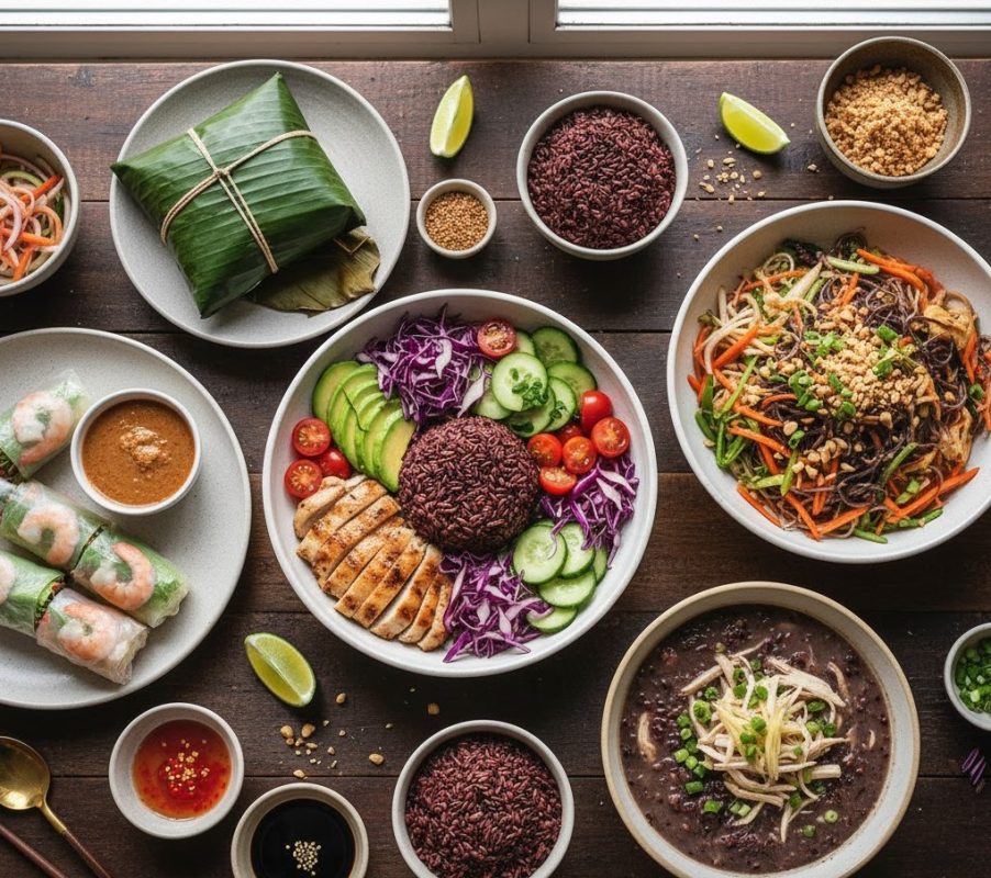 Các món ăn từ gạo lứt huyết rồng