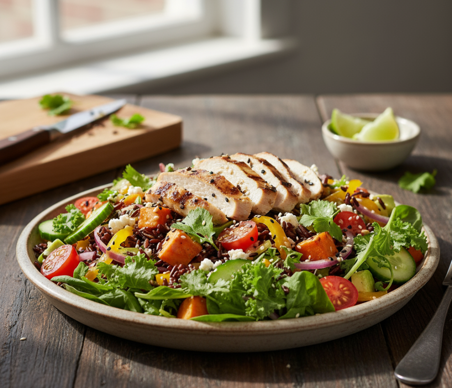 Salad gạo lứt Salad gạo lứt