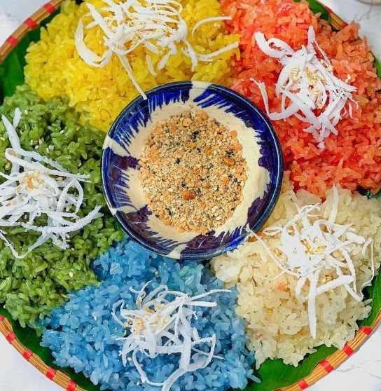 Thành phẩm xôi khi hấp chín